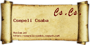 Csepeli Csaba névjegykártya